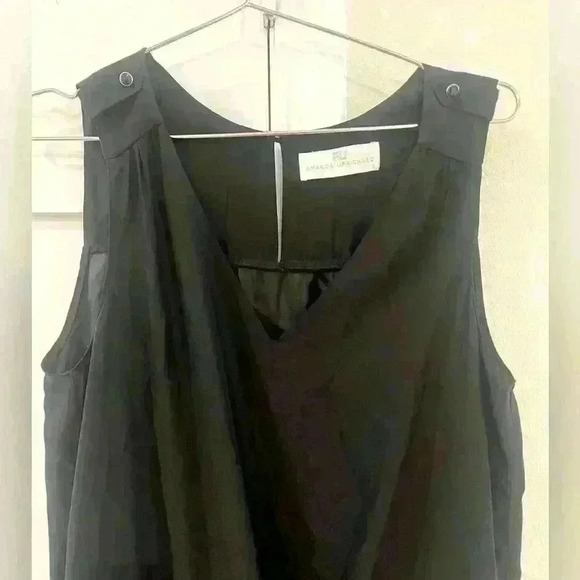 Amanda Uprichard 100% Silk Black Romper Sleevless Size Small- NWOT - Picture 2 of 6